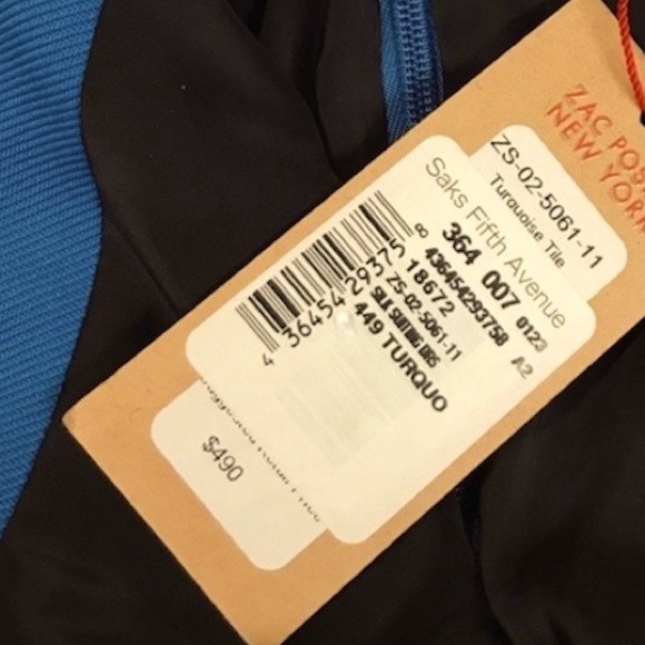 Z Spoke Zac Posen Turquoise Suiting Dress Size 8 - Picture 4 of 11